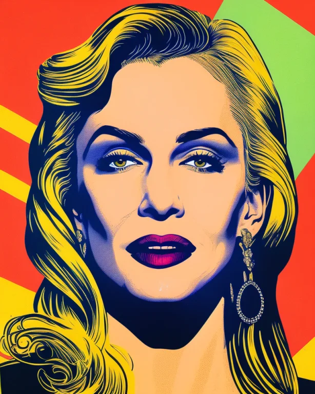 Highly Detailed, Beautiful Caricature Portrait Of Madonna, C...