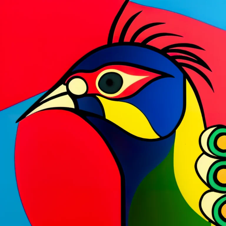 Painting Of A Peacock Bird, Modernartst