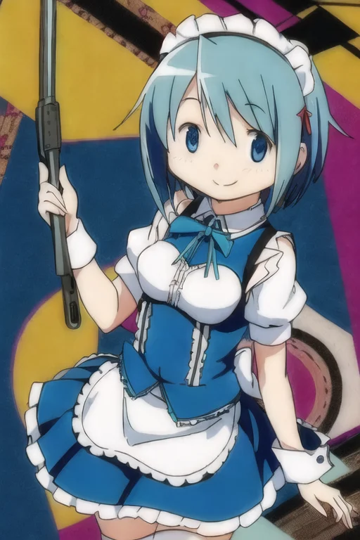 Maidheaddress,smile,maid,skirt, 1girl, Solo, Smile, Shorthai...