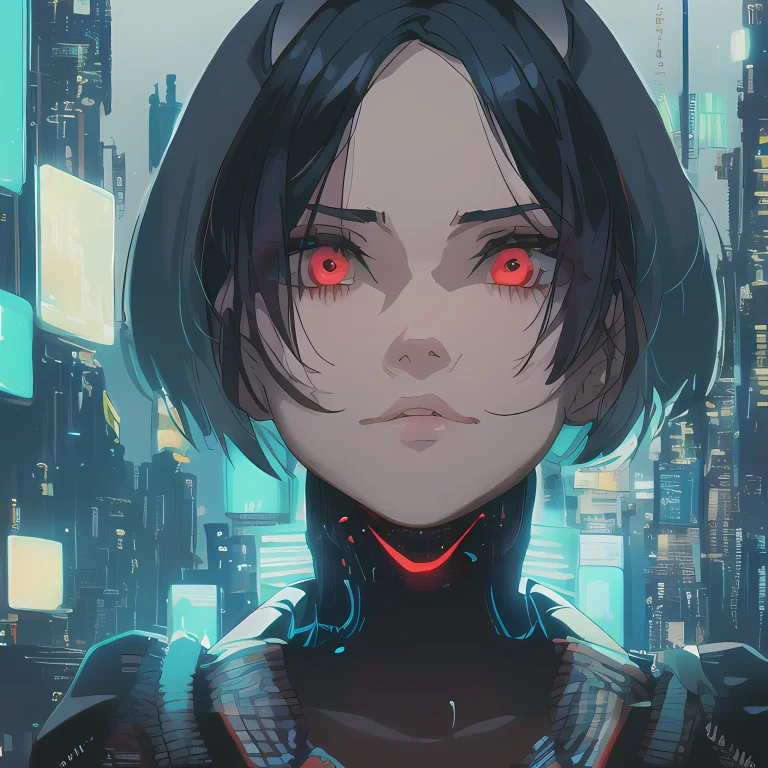 Masterpiece, Best Quality, Aesthetic Face Cyberpunk Girl Cha...