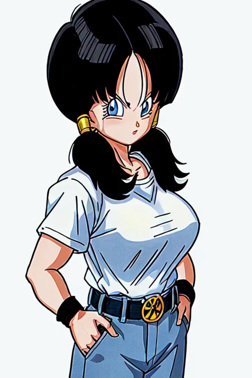 Toriyamaakira , 1990s Style, 1girl, Solo, Videl, Black Hair,...