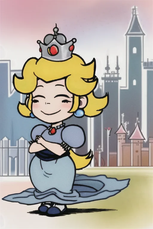 Lorapseudopeanuts0.925 Princess Peach, Chibi, Girl, Smile, C...