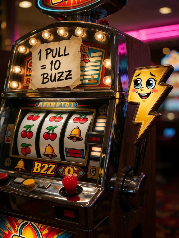 Vintage 1950s Chrome One-armed Bandit Slot Machine On A Casi...