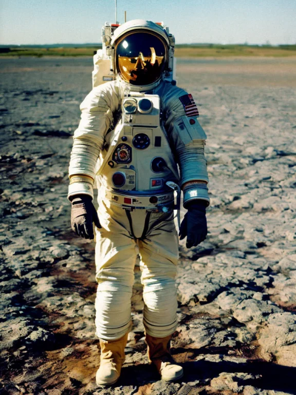 Portra 400 High Dpi Film Scan Of A Nasa Astronaut Wearing A...