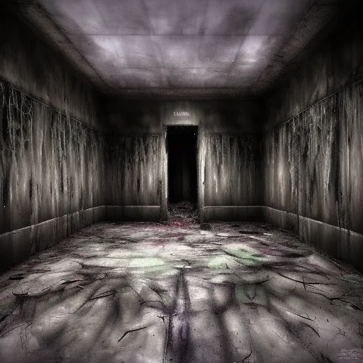 Zplbd Zplbg Zplbh An Empty Room With Windows And Graffiti On...