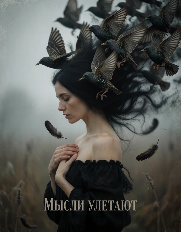 Cinematic Film Still 14. Avian Metamorphosis Portrait, Full-...