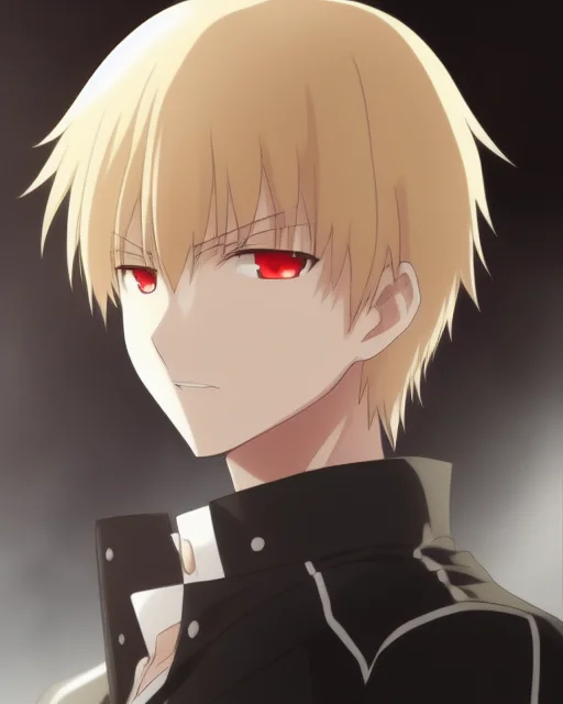 Millitary Outfit Gilgamesh 1boy Solo Annoyed Expression Port...