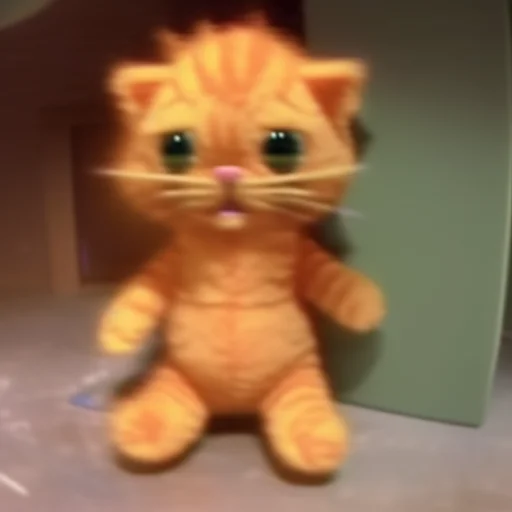 Plush Toy Of Cat Garfield Inside Of Scrbackrooms,bad Quality...