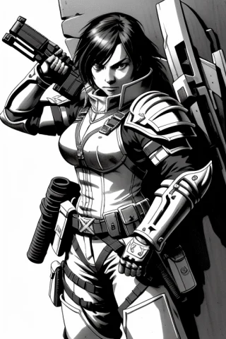 Lorastyle Alloldrpgarts1 1990s Alloldrpgarts1 V11 Alloldrpga... — Stable Diffusion AI Prompt: alloldrpgarts1 monochrome, greyscale, contrast, highly detailed, masterpiece, b...