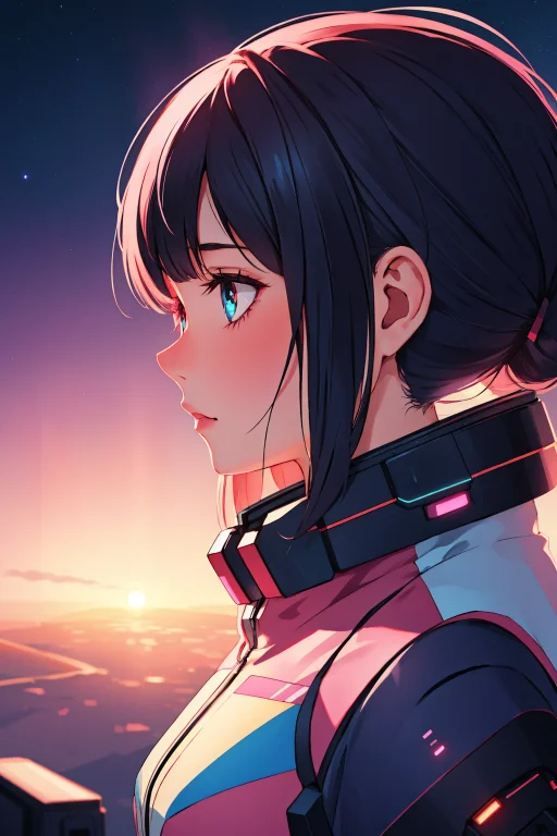 1girl, Lorawatao0.8, Profile Of A Dreadful Cosmic Background...