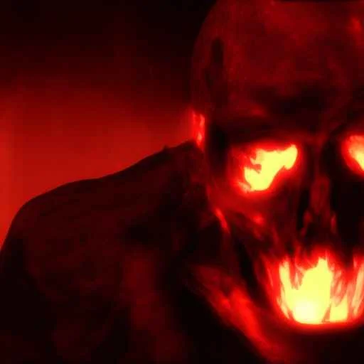 34 View Of Superugly1t Face, Burning Fire In Background0.5da...