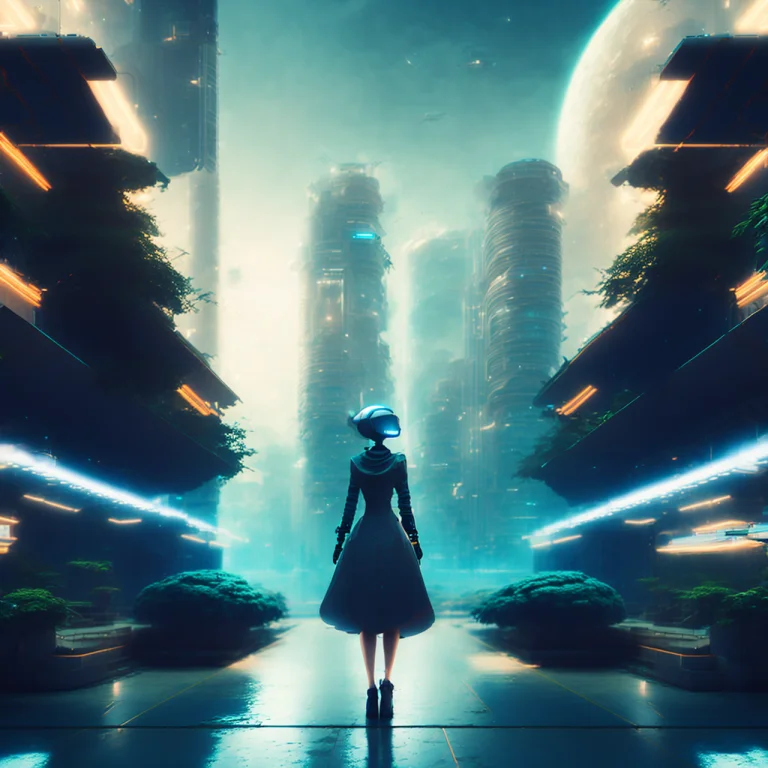Photo, Scififantasy4 A Future Society Where Artificial Intel...