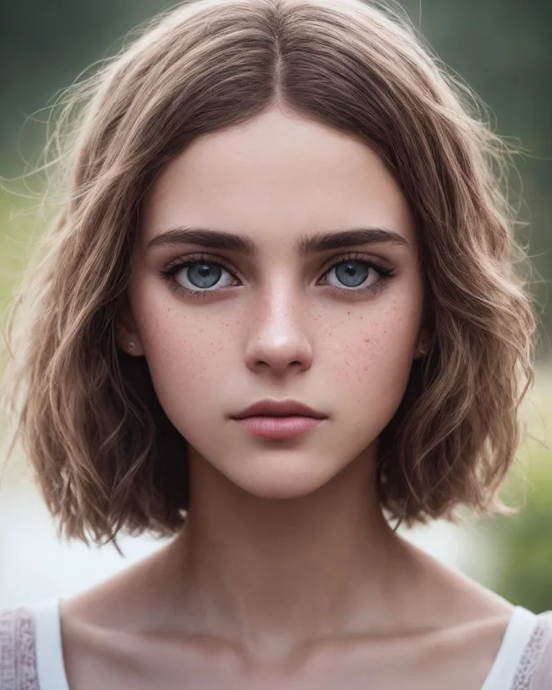 A Close Up Portrait,centered,1girl,symmetric,shiny Skin,deta...
