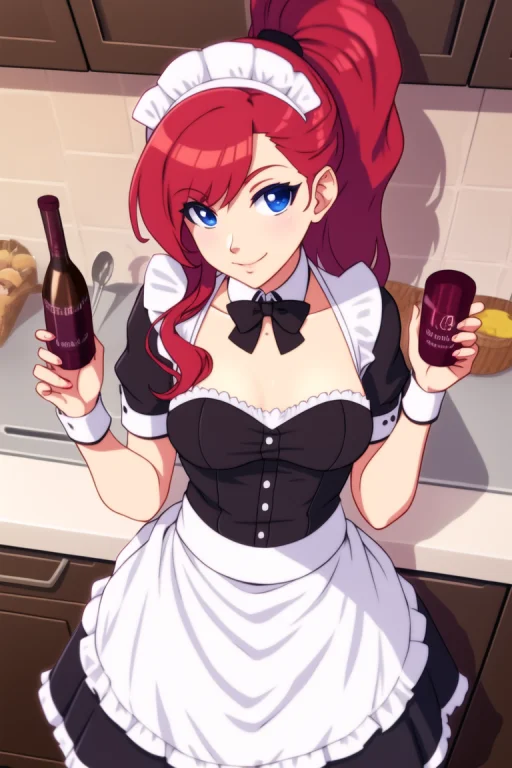 Redhead Maid In Kitchen