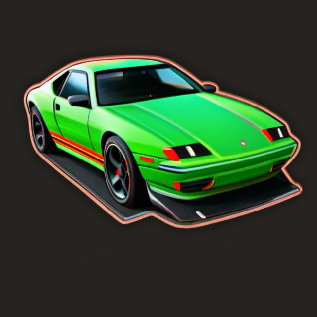 Masterpiece, Sportcar, Darkbackground, Flat Illustration, Ve...
