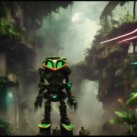 Tokyorobots1 Wwone1 Junglepunk1 — Stable Diffusion AI Prompt: (TokyoRobots:1) (wwone:1) (JunglePunk:1)