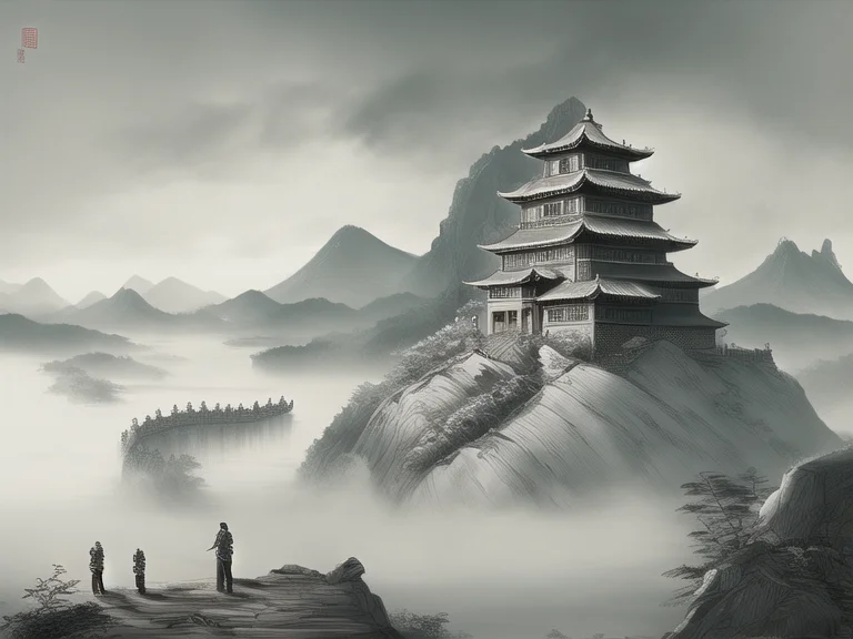 Shuimo Landscape Dreamlikeart, Masterpiece, Sharp Male Focus