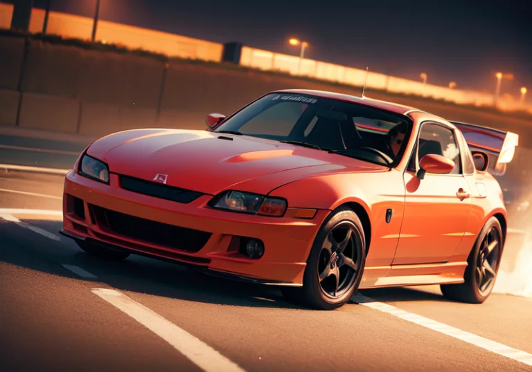 Top Quality, 1car, Honda S2000, Racing, On Highway, At Midni...