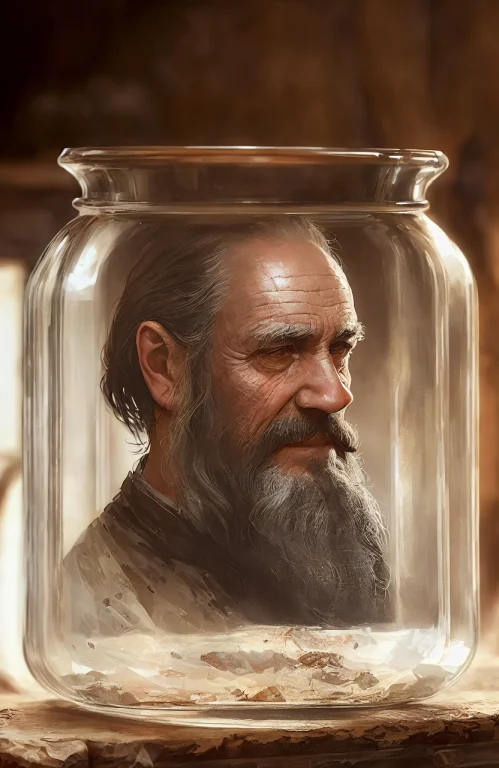 Style-glass, Award Winning Portrait Photo Of An Older Male M...
