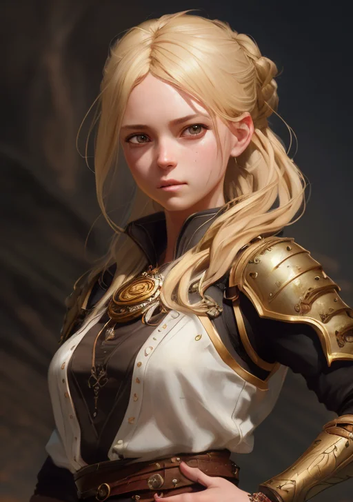 Full Shot Body Female, Human, Young Girl1.1, Blond Hair, Bar...