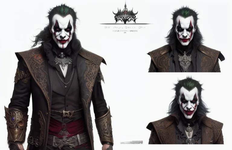 Tkchar A Skull Joker Demon Concept Art Portrait By Casey Wel...