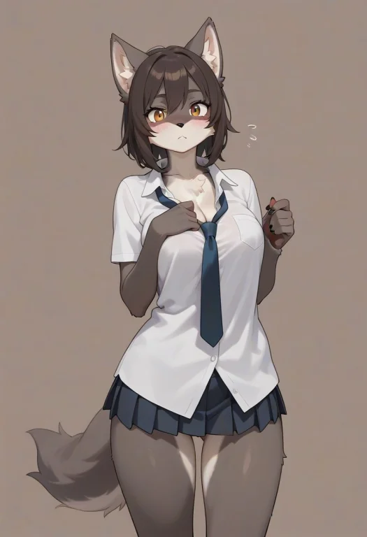 1girl, Furry, Taking Off Clothes
