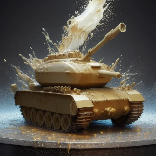A Tank Made Of Liquid Splashes, Merging, Melting, Splashing,...