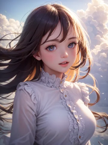 Masterpiece, Best Quality, Realistic, Professional Photograp... — Stable Diffusion AI Prompt: masterpiece, best quality, realistic, professional photograph, girl made of clou...