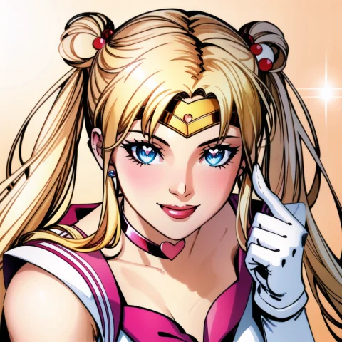 Masterpiece, Best Quality 1girl Perfect Face And Eyes Tsukin... — Stable Diffusion AI Prompt: masterpiece, best quality) 1girl (perfect face and eyes) tsukino usagi, sailor m...
