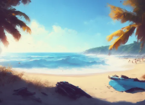 Danmumfordstyle, Beach Background, Trending On Artstation — Stable Diffusion AI Prompt: Danmumfordstyle, beach background, trending on artstation