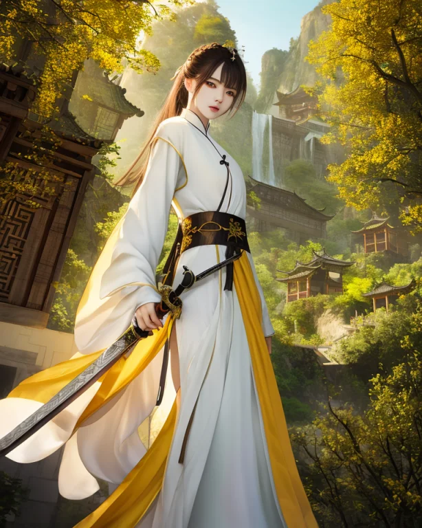 Best Quality, Masterpiece, Highres,holding Sword,chinese Clo...