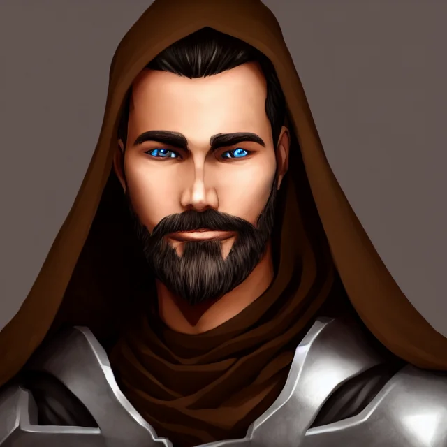 Frpgfacegen, Solo, 1boy, Malefocus, Facialhair, Hood, Beard,...