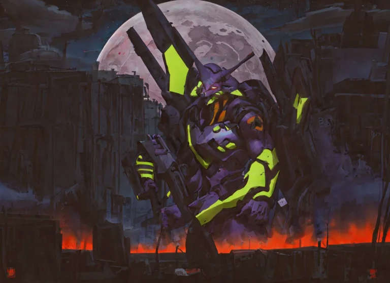 Evaunitone, Cannon, City, Evangelion Mecha, Glowing, Glowing...