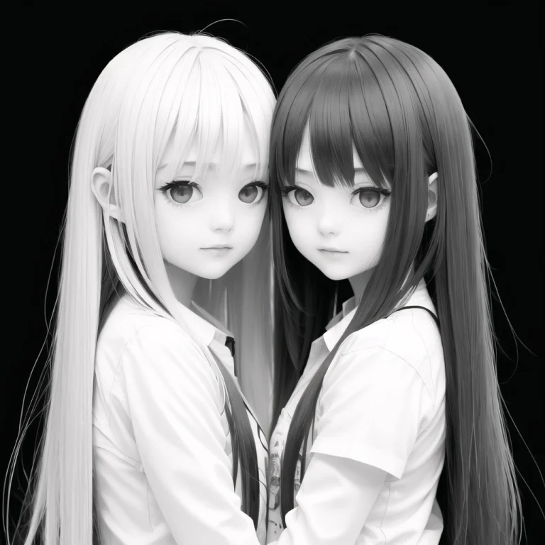 10s, 2girls, Comic, Long Hair, Monochrome, Multiple Girls, S...
