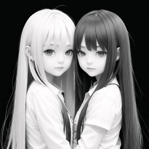 10s, 2girls, Comic, Long Hair, Monochrome, Multiple Girls, S... — Stable Diffusion AI Prompt: 10s, 2girls, comic, long hair, monochrome, multiple girls, simple background, yu...