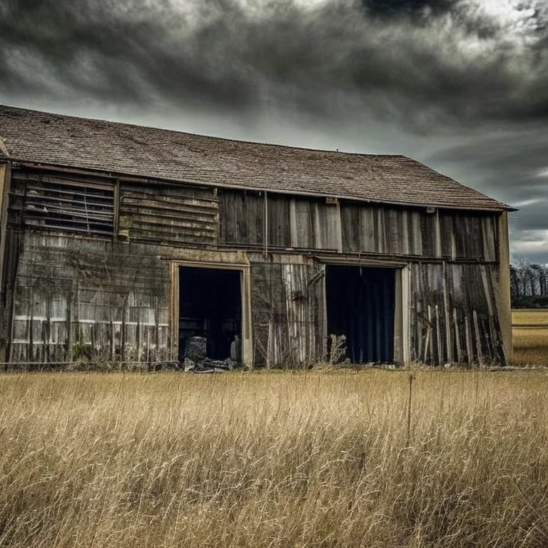 A Barn With A Cornfield Decay768