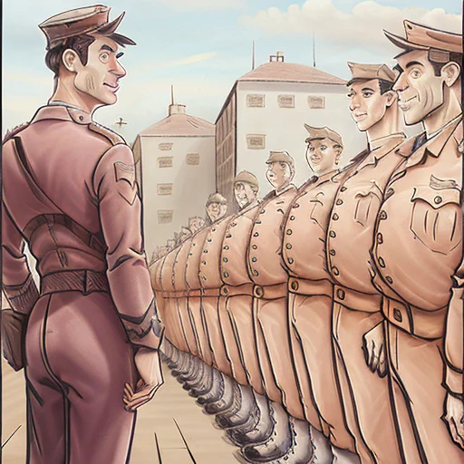 A Very Strong French Foreign Legion Officer Man In Uniform T...