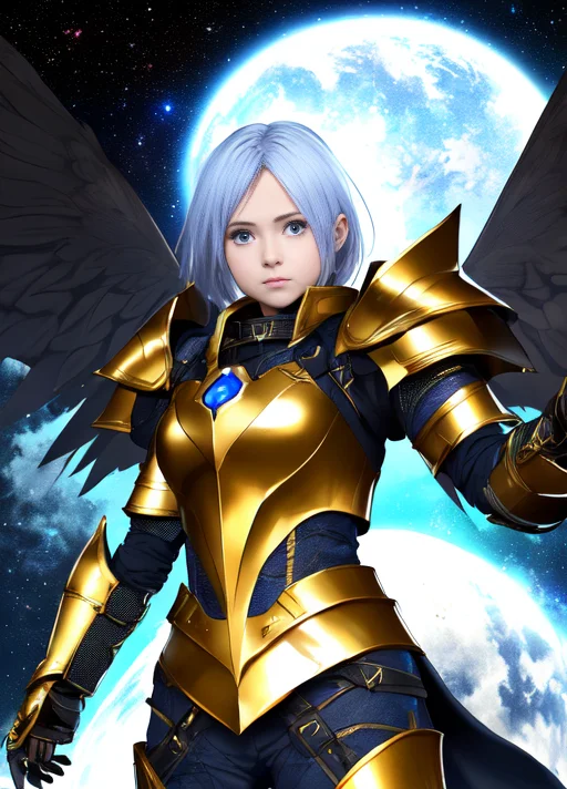 Gold Full Plate Armor, Sky Of Blood, 2angel, Pegas, Gold Hai...