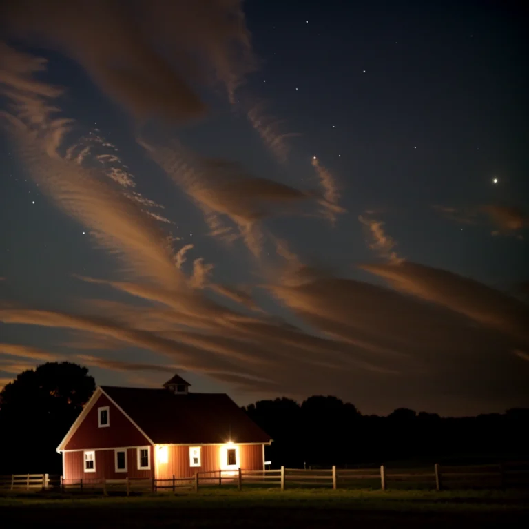 The Night Sky Over A Farm In Nebraska