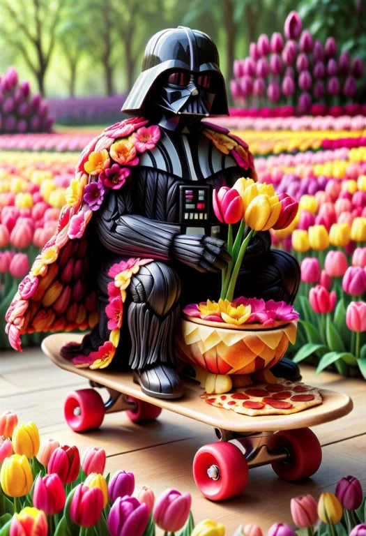 Close-up Of A Distinct Recognizable Darth Vader Made Of Tuli...