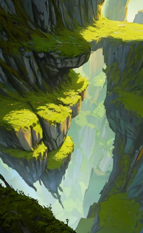Conceptart,concept Art,samwho,mksks Style, Green Moss, Speci... — Stable Diffusion AI Prompt: Conceptart,Concept Art,SamWho,mksks style, green moss, species, overlooking chas...