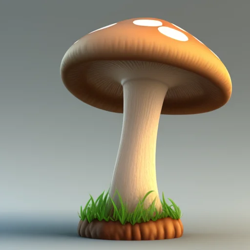 Mushroom, 3d, Cartoon ,