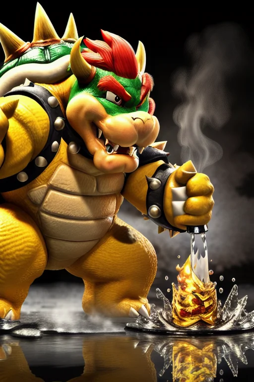 Modelshoot Style, Extremely Detailed 8k Wallpaper, Bowser Dr...