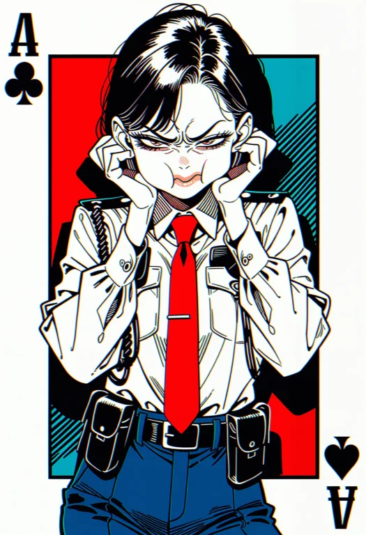 Masterpiece, A High-energy 1990s Retro-anime Scene Of A Poli...