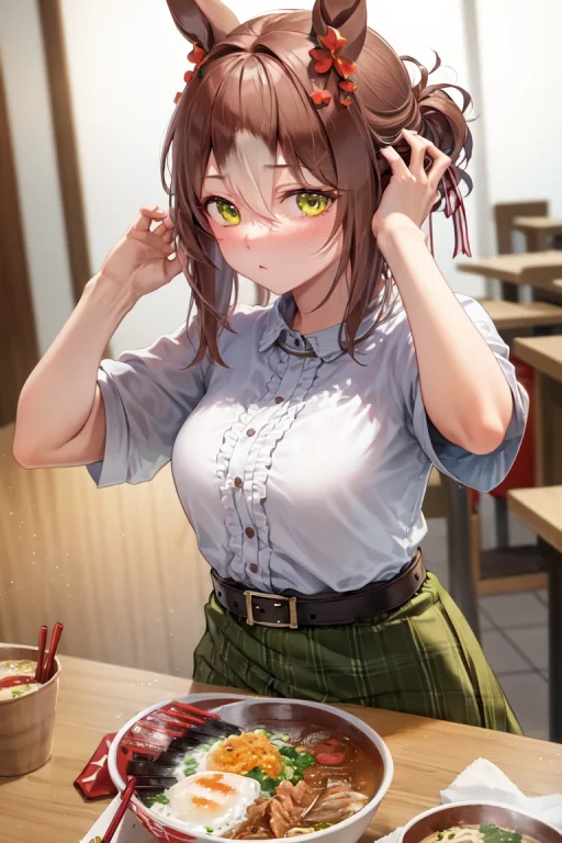 Masterpiece, Best Quality, Fine Motion Umamusume, Green Skir...