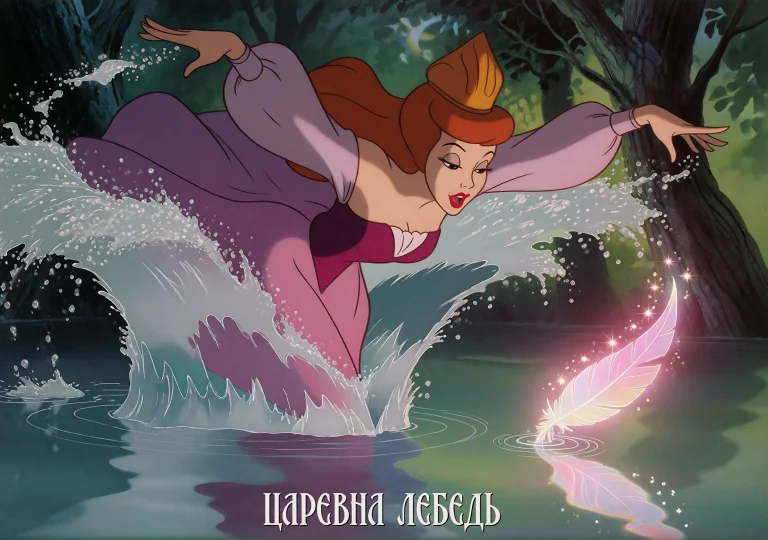 Cinematic Film Still 13. 1980s Disney Renaissance Hand-drawn...