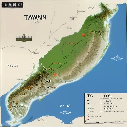 A Map Of Taiwan.