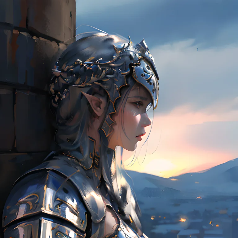 Wlop,dalcefo,realistic,painting,knights In Armor, Fine Detai...