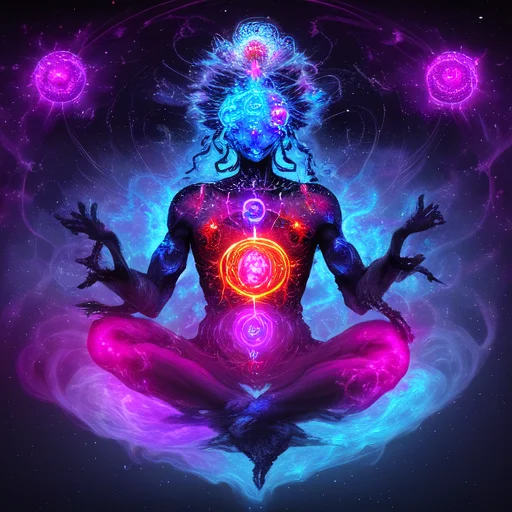 Chakras Intergalactic Divine Being Cosmic Horror Swirling Fo...