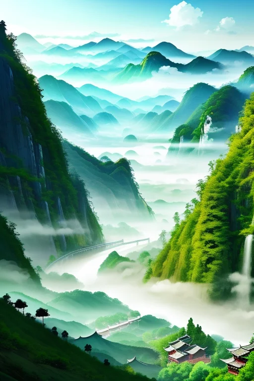 Chinese Landscape, Art By Shuimo